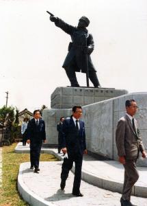 백야 김좌진 장군 동상 제막식