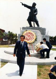 백야 김좌진 장군 동상 제막식