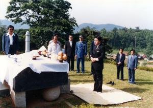 백야 김좌진 장군 동상 제막식