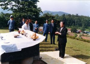 백야 김좌진 장군 동상 제막식