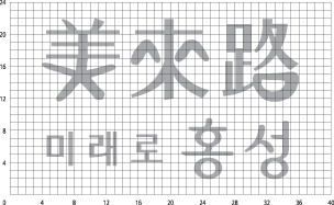 브랜드슬로건 미래로조합형 그리드시스템